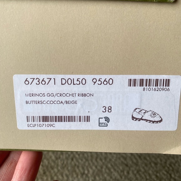 Gucci • Elsa 5 Interlocking G Sherpa Clog Slipper NWT New in Box Size 38 - Picture 16 of 16